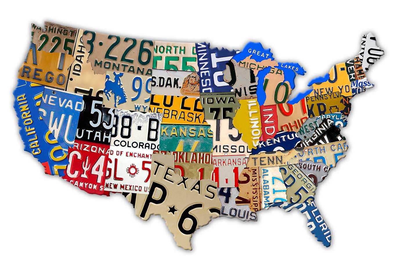 License Plate Usa 18 x 12