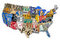 License Plate Usa 18 x 12