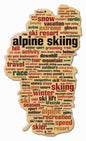 Tahoe Ski Words 13 x 22
