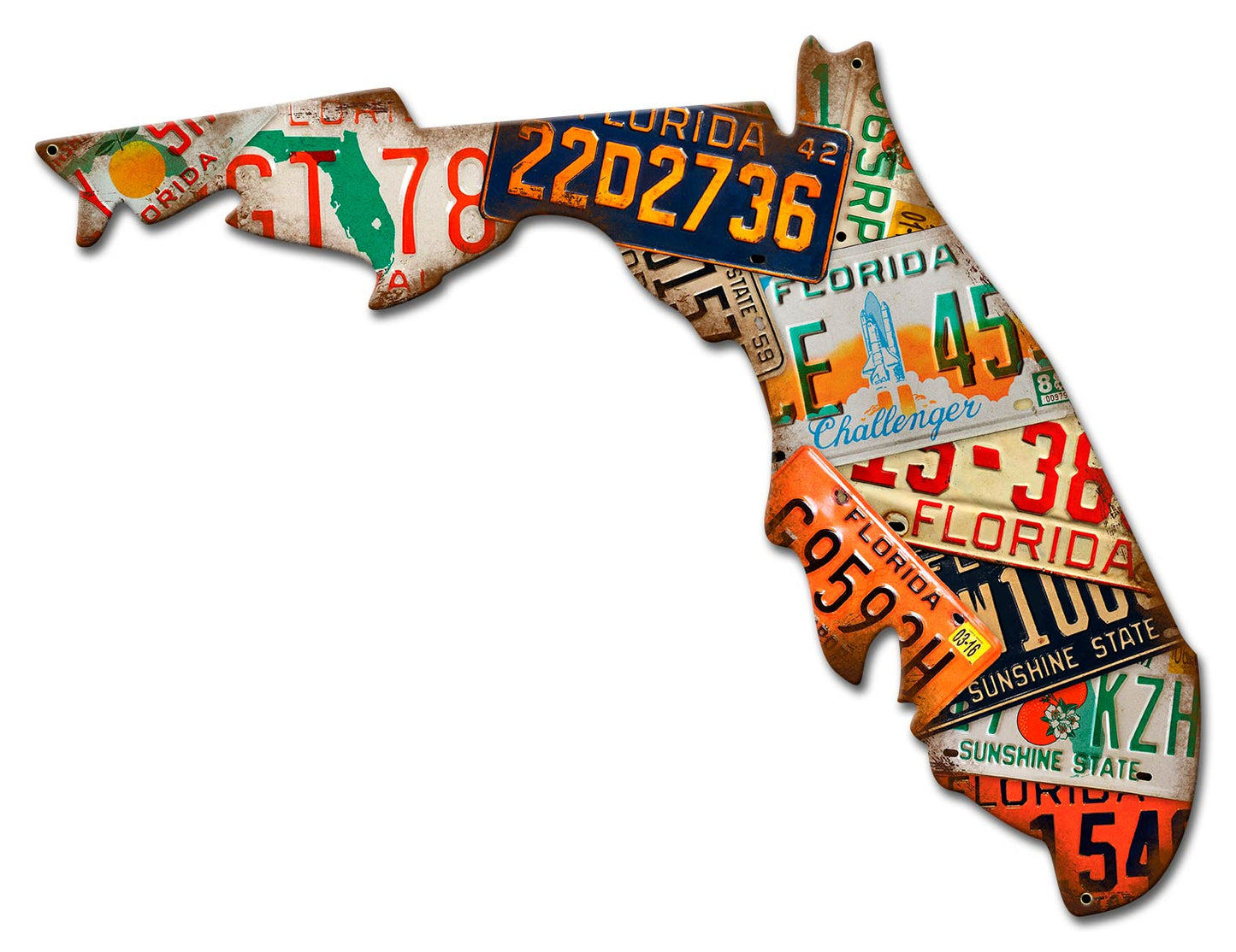 Florida License Plates 20 x 15