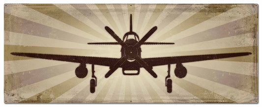 Planes P-51 Vintage Style Metal Sign 48 x 19