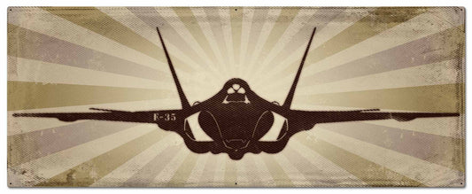 Planes F-35 Vintage Style Metal Sign 48 x 19