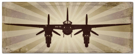 Planes Mosquito Dh Vintage Style Metal Sign 48 x 19