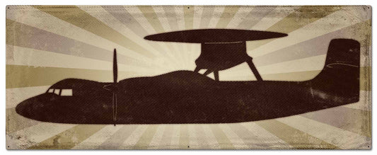 E2 Hawkeye Vintage Style Metal Sign 48 x 19