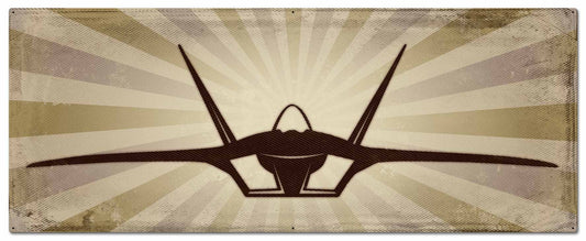 F22 Vintage Style Metal Sign 48 x 19
