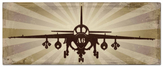 A6 Intruder Vintage Style Metal Sign 48 x 19