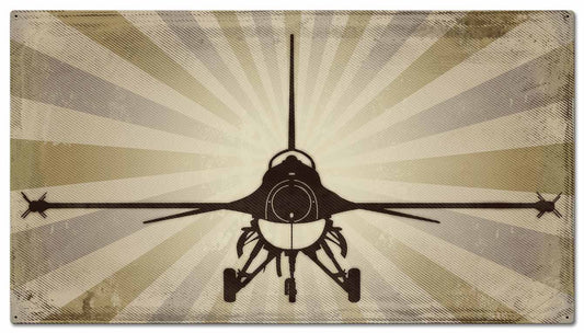 F16 Vintage Style Metal Sign 36 x 20