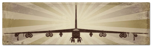 B52 Vintage Style Metal Sign 48 x 14