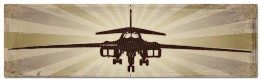 B Vintage Style Metal Sign 48 x 14