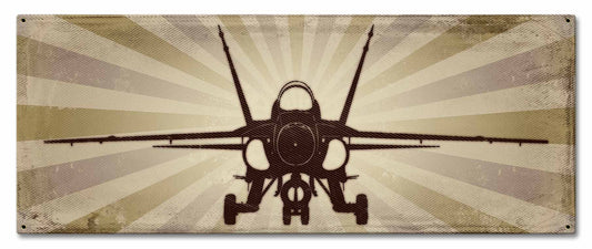 FA18 Hornet Vintage Style Metal Sign 24 x 10