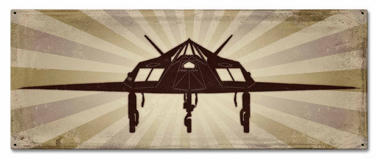 F117 Stealth Vintage Style Metal Sign 24 x 10