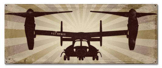 V22 Osprey Vintage Style Metal Sign 24 x 10