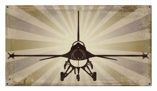 F16 Vintage Style Metal Sign 18 x 10