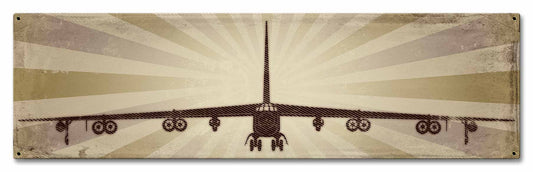 B52 Vintage Style Metal Sign 24 x 7