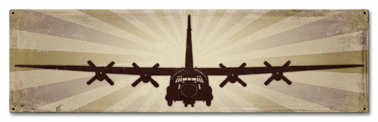 C130 Vintage Style Metal Sign 24 x 7