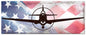 P-40 Warhawk American Flag 48 x 19