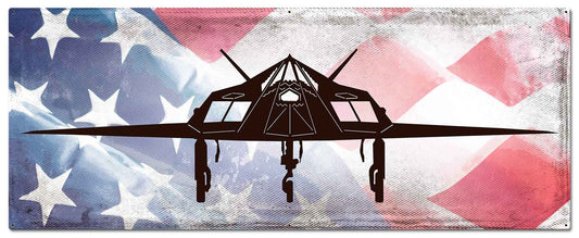 F117 Stealth Vintage Style Metal Sign 48 x 19