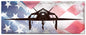 F117 Stealth Fighter American Flag 48 x 19