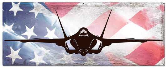 Navy F-35 Vintage Style Metal Sign 48 x 19