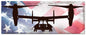 V22 Osprey American Flag 48 x 19