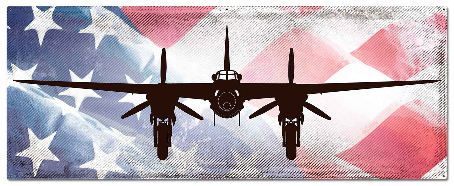 Mosquito Dh 98 American Flag 48 x 19