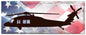 H-60 Helicopter American Flag 48 x 19