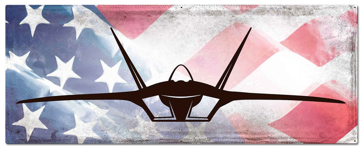 F-22 American Flag 48 x 19