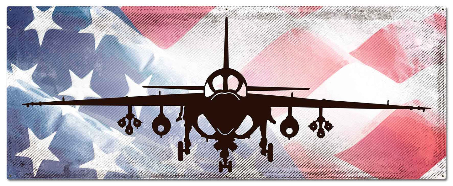 A6 Intruder American Flag 48 x 19