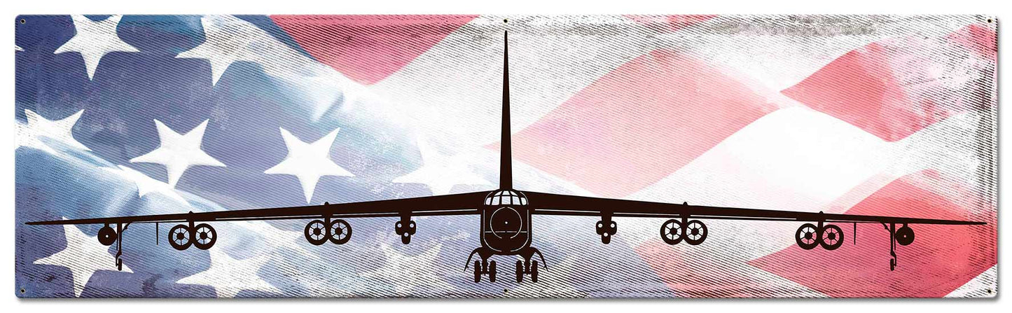 B52 Stratofortress American Flag 48 x 14