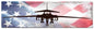 B1B Bomber American Flag 48 x 14