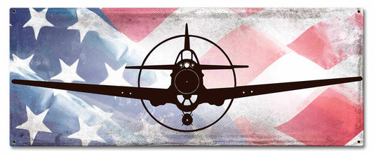 P-40 Warhawk Vintage Style Metal Sign 24 x 10