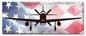 P-51 Mustang American Flag 24 x 10