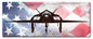 F117 Stealth Fighter American Flag 24 x 10