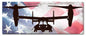 V22 Osprey American Flag 24 x 10