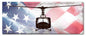 Huey Helicopter American Flag 24 x 10