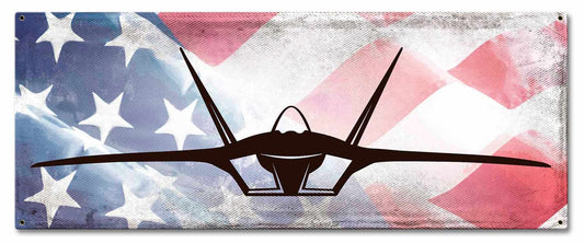 F-22 Vintage Style Metal Sign 24 x 10