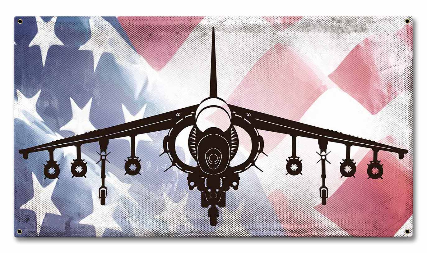 Harrier American Flag 18 x 10
