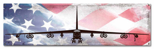 B52 Vintage Style Metal Sign 24 x 7
