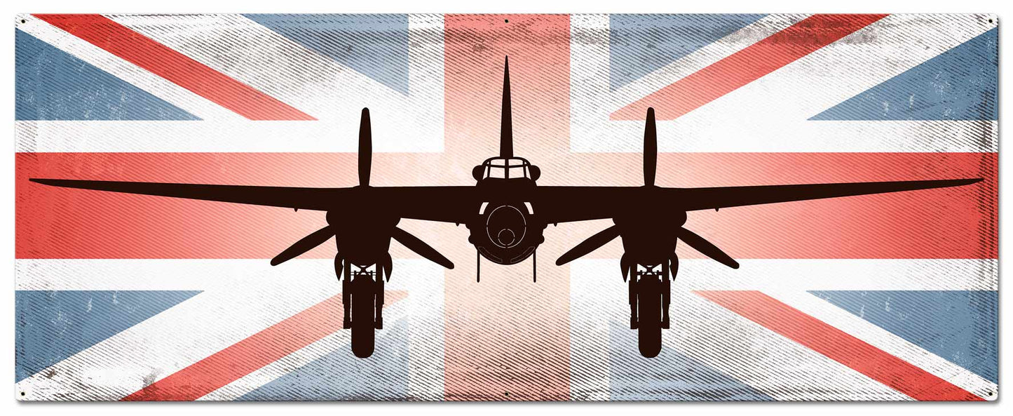 Planes Mosquito Dh 98 Uk Flag 48 x 19