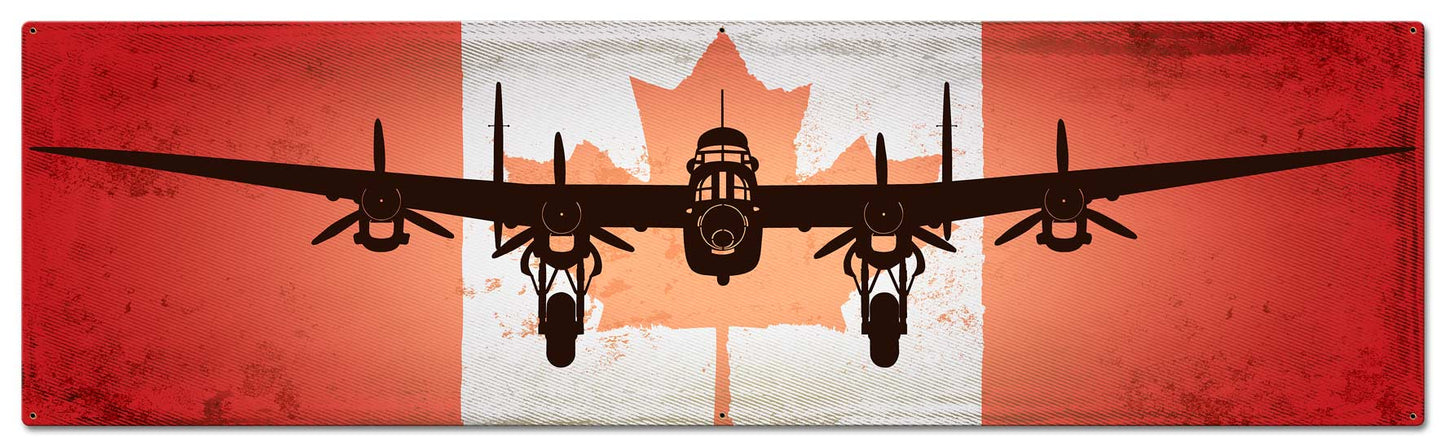 Planes Lancaster Canadian Flag 48 x 14