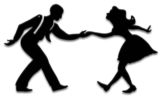 Swing Dancers Vintage Style Metal Sign 19 x 11