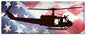 Huey Helicopter Profile American Flag 48 x 19