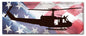 Huey Helicopter Profile American Flag 24 x 10