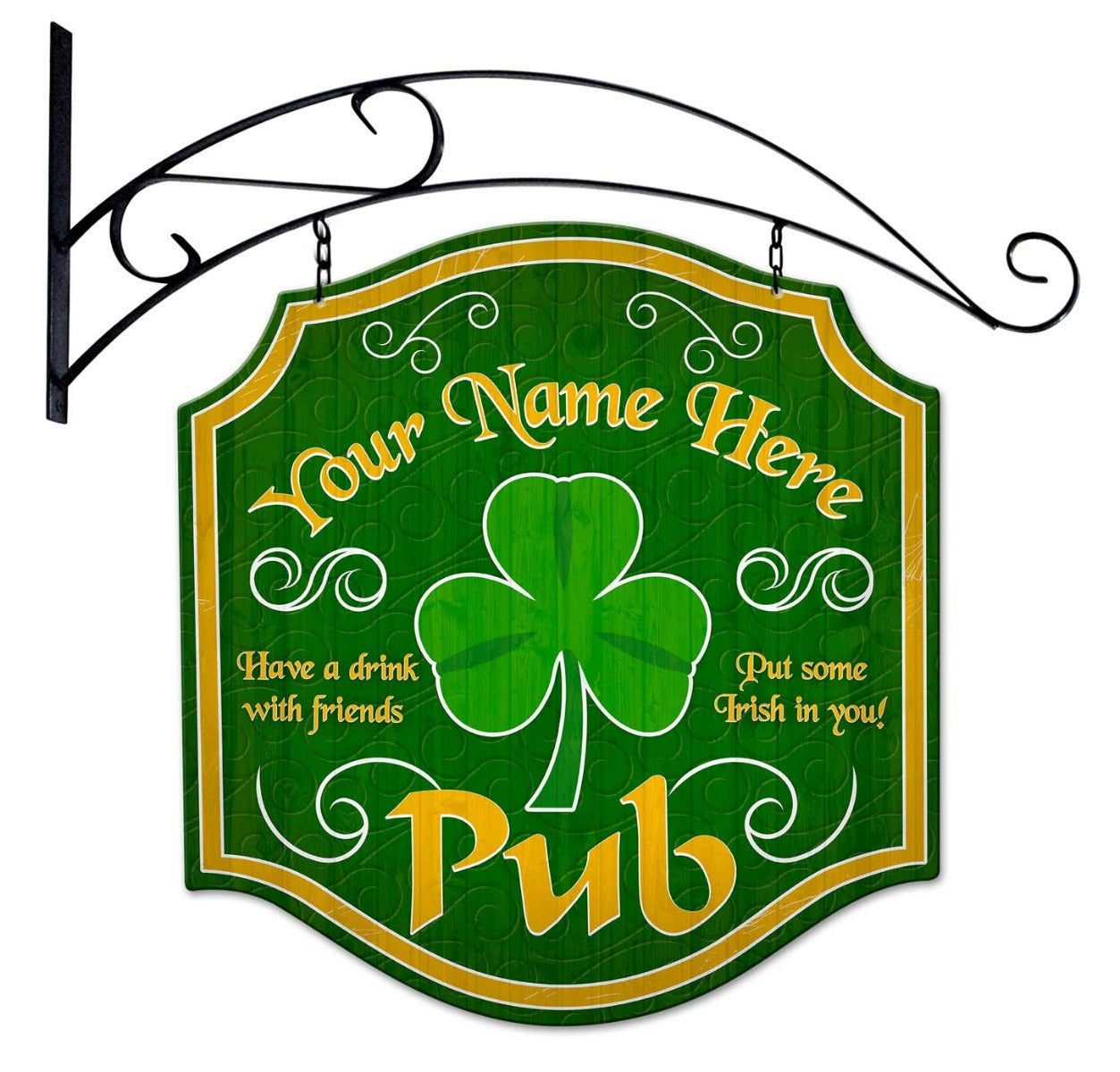 Irish Pub Double Sided With Hanger Personalized 20 x 21