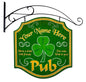 Irish Pub Double Sided With Hanger Personalized 20 x 21
