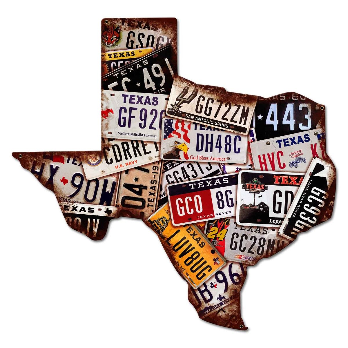 Texas License Plates 30 x 30