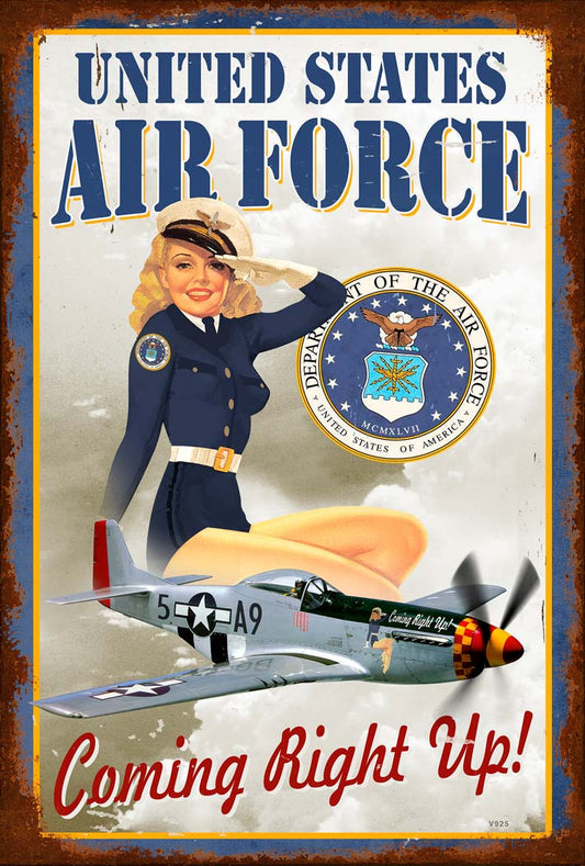 Us Air Force Girl Vintage Style Metal Sign 39 X 58
