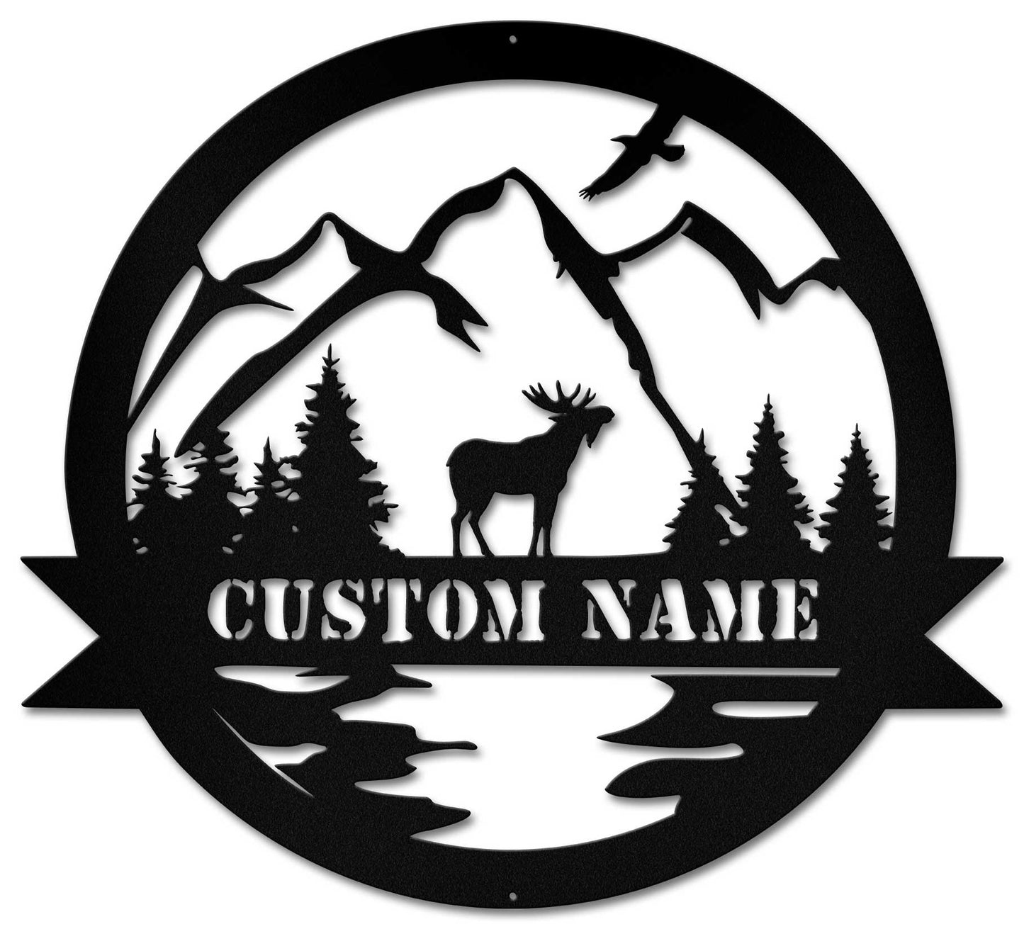 Alpine Moose Personalized 24 x 21