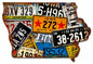 Iowa License Plates 24 x 16