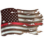 Red Line Tatthered Flag 42 X 28